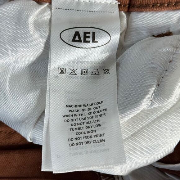 Aelfric Eden Brown Layered Stacked Fringe Jeans Sz 30 - Picture 6 of 9